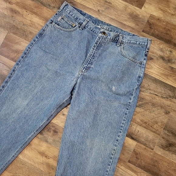 Carharrt Men's Relaxed Fit Straight Denim Workwear Jeans Size 40x36 - Picture 2 of 7